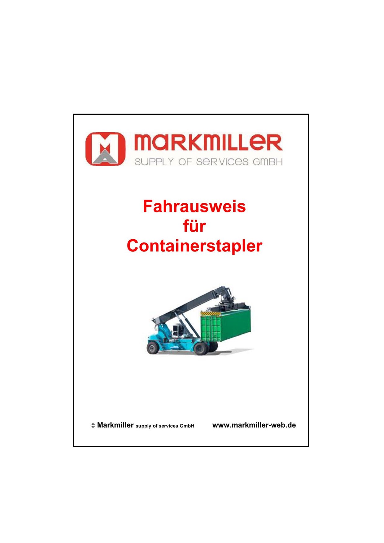 Ausweis: Containerstapler – Version A, Variante 2